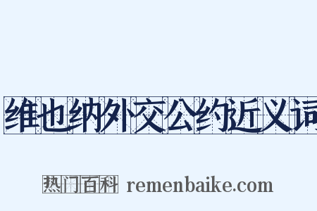 维也纳外交公约近义词是什么意思的图片